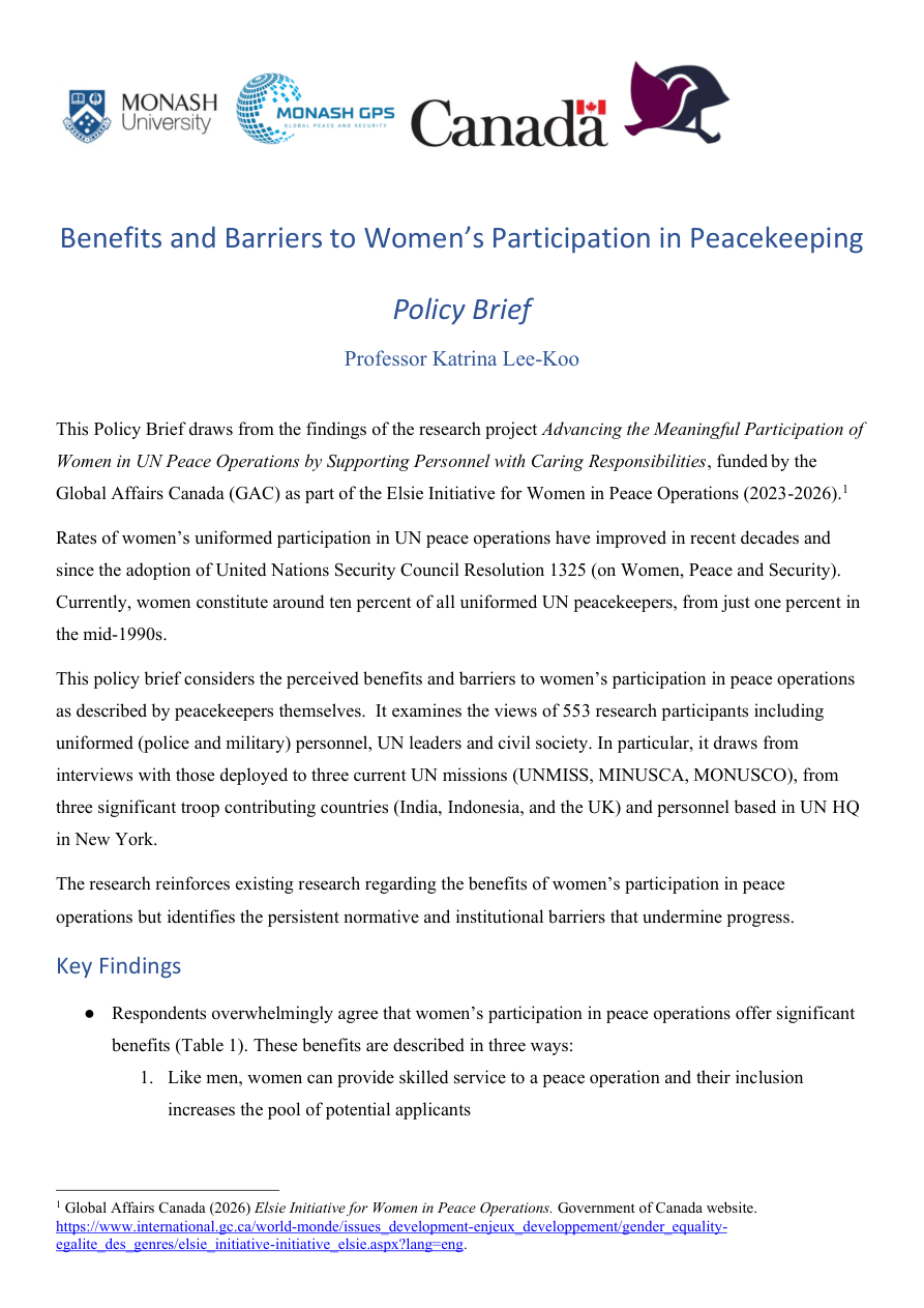 Women's Participation — English